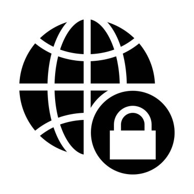tarayıcı kilit vektör simgesi