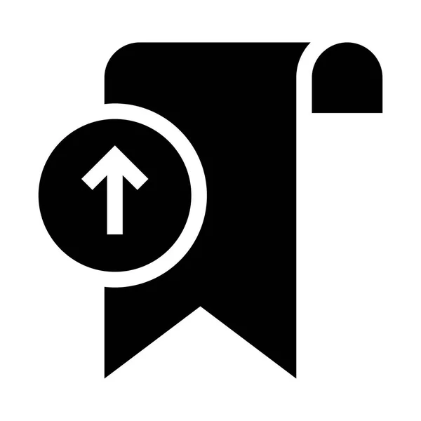 Bokmärke Överföra Vektor Glyfer Icon — Stock vektor