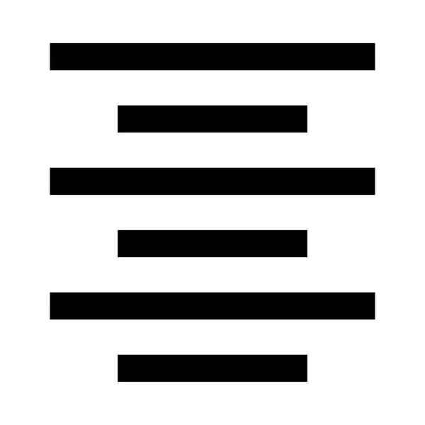 Icône Des Glyphes Vectoriels Alignement — Image vectorielle