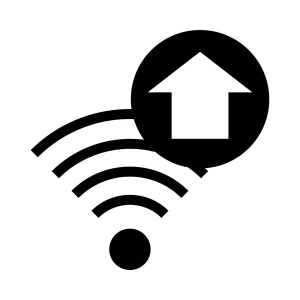 Wifi Maison Icône Vectorielle — Image vectorielle