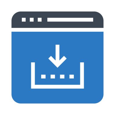 Web sayfası vektör Glifler renk simgesi