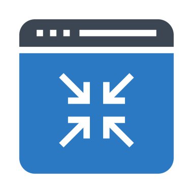 küçük ekran vektör Glifler renk simgesi