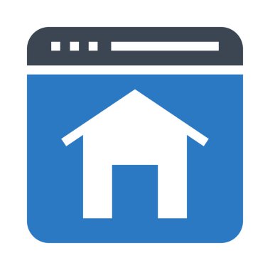 Web sayfası vektör Glifler renk simgesi