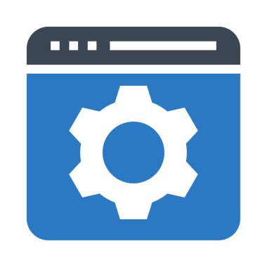 Web sayfası vektör Glifler renk simgesi