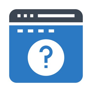 Web sayfası vektör Glifler renk simgesi