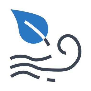 Rüzgar vektör Glifler renk simgesi