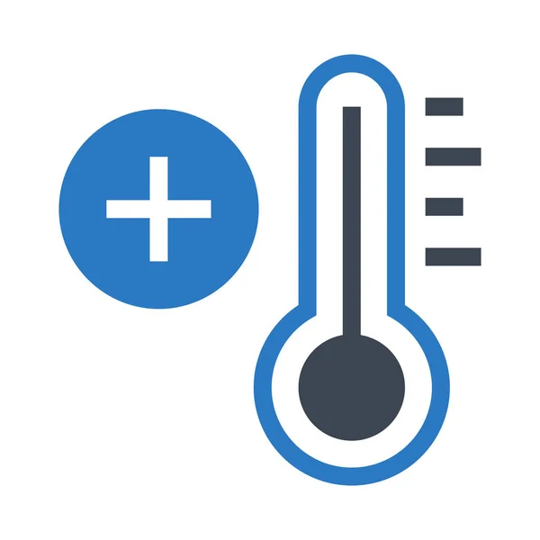 Thermomètre Vecteur Glyphes Icône Couleur — Image vectorielle