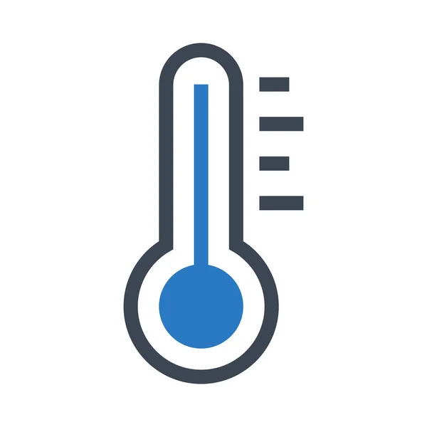 Vector Temperatura Glifos Icono Color — Vector de stock