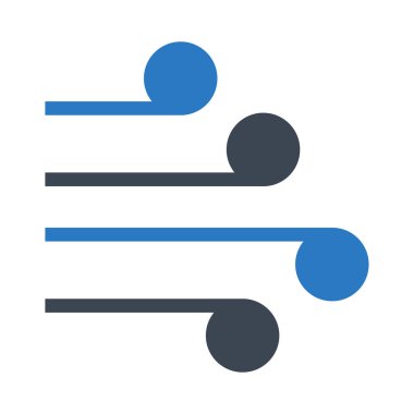 Rüzgar vektör Glifler renk simgesi