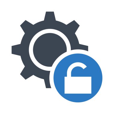 vektör Glifler renk simgesi kilidini