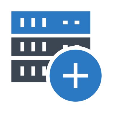 sunucu vektör Glifler renk simgesi