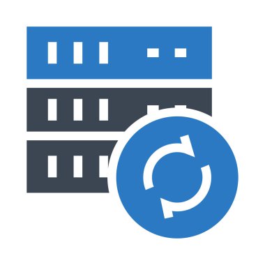 vektör Glifler renk simgesini yeniden