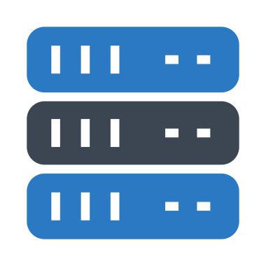 sunucu vektör Glifler renk simgesi