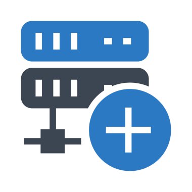 vektör Glifler renkli simge ekle