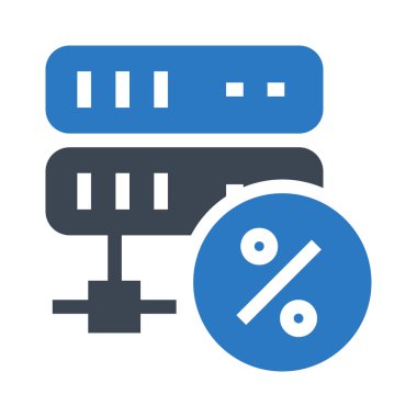 yüzde vektör Glifler renk simgesi