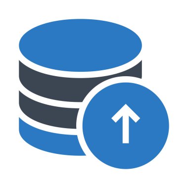 depolama yükleme vektör Glifler renk simgesi 