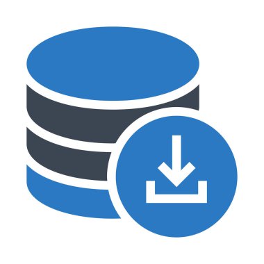 depolama yükleme vektör Glifler renk simgesi