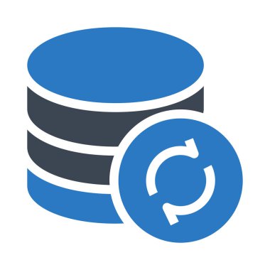 depolama yeniden vektör Glifler renk simgesi