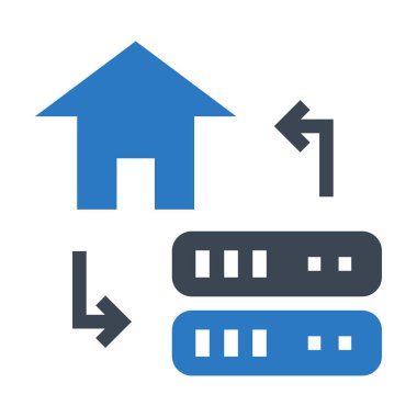 sunucu vektör Glifler renk simgesi