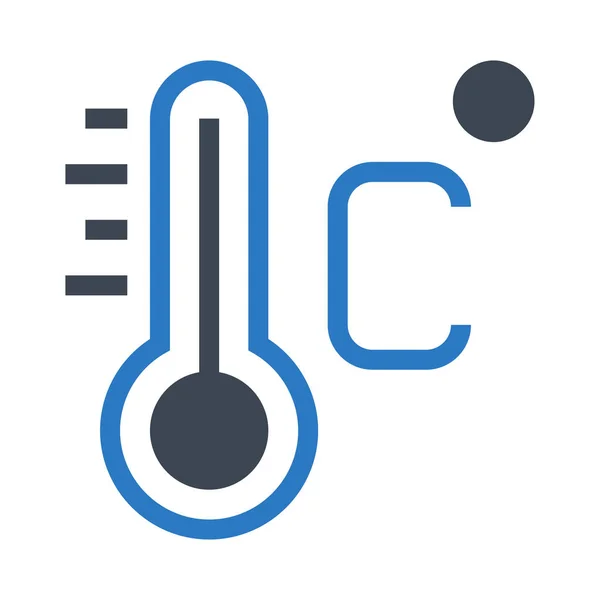 Temperature Vector Glyphs Color Icon — Stock Vector