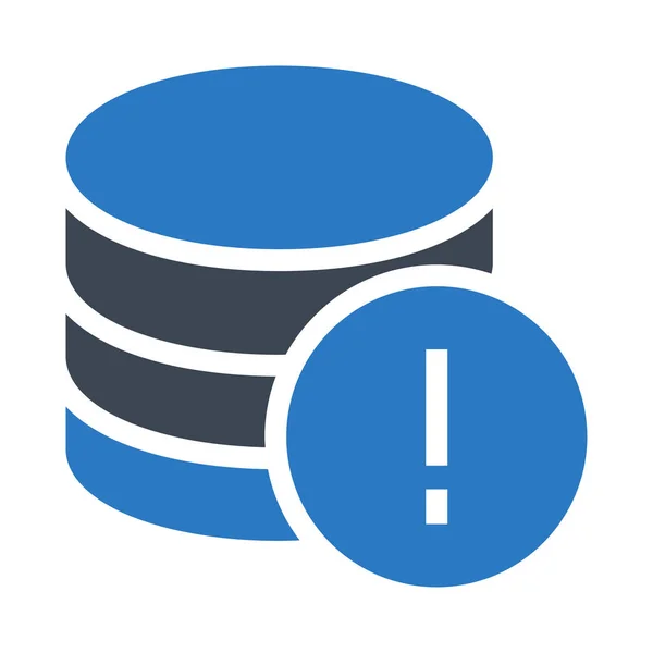 Storage Error Vector Glyphs Color Icon — Stock Vector