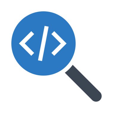 kod arama vektör Glifler renk simgesi