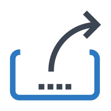 Dış vektör çift renk simgesi