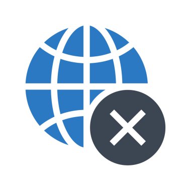 Küre silmek vektör çift renk simgesi