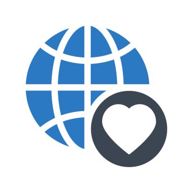 En sevdiğim vektör çift renk simge