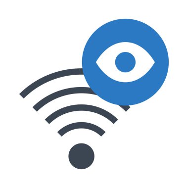 WiFi görünüm vektör çift renk simgesi