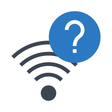 WiFi yardım vektör çift renk simgesi