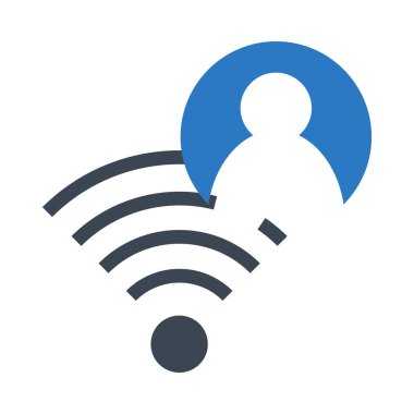 WiFi hesap vektör çift renk simgesi
