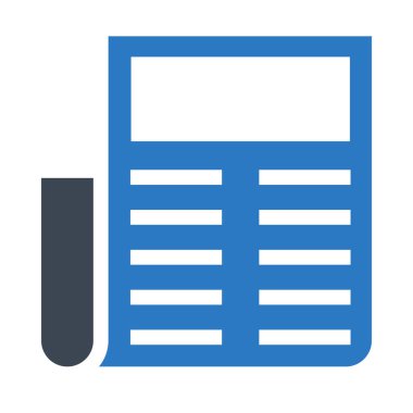 Gazete vektör çift renk simgesi