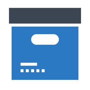 paket vektör çift renk simgesi