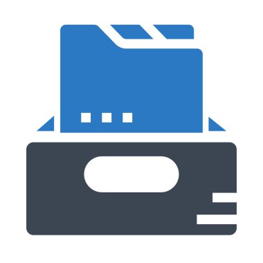 dosyalar vektör çift renk simgesi