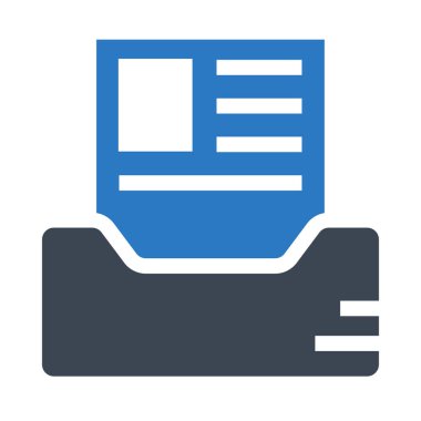 Sayfa vektör çift renk simgesini