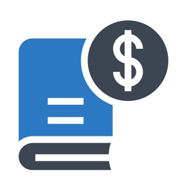 kitap Doları vektör çift renk simgesini