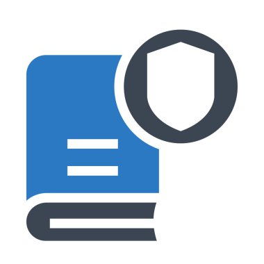 kitap güvenlik vektör çift renk simgesini