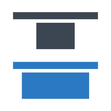 hizalama vektör çift renk simgesi