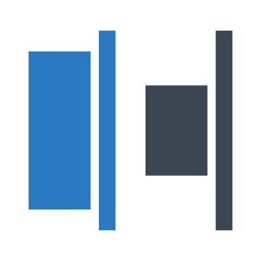 vektör çift renk simge Hizala