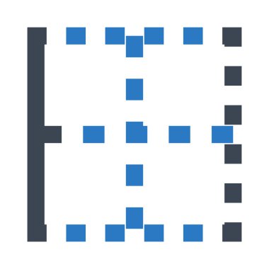 sınır vektör çift renk simgesi