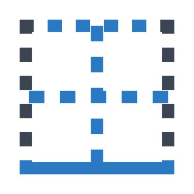 sınır vektör çift renk simgesi