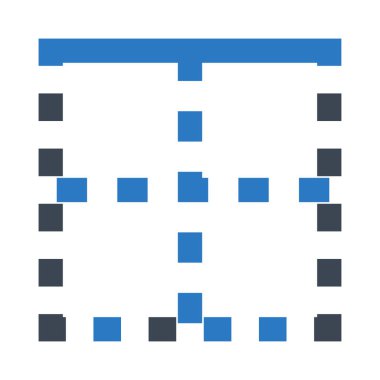 üst vektör çift renk simgesi