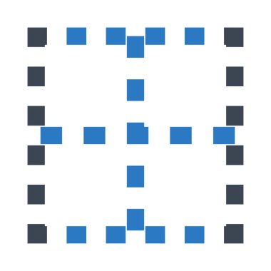 Düzen vektör çift renk simgesi