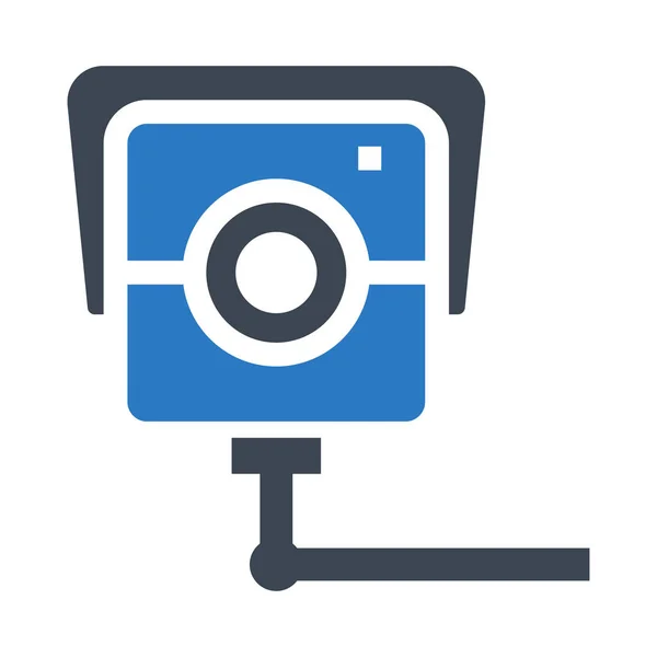 Camera Vector Glyphs Kleur Pictogram — Stockvector