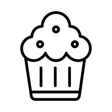 Kek vektörü ince çizgi simgesi