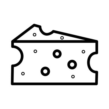 Peynir vektörü ince çizgi simgesi