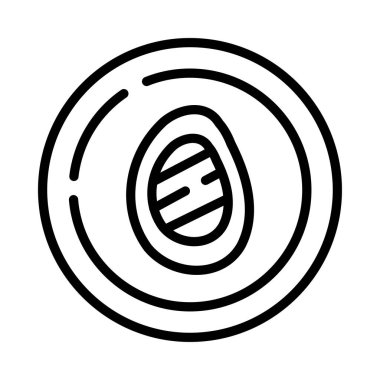 tabak vektörü ince çizgi simgesi