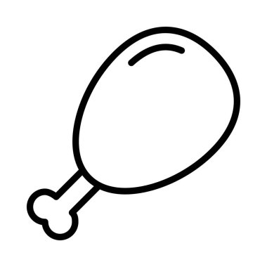 bacak parçası vektör ince çizgi simgesi