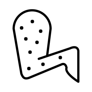 tavuk vektörü ince çizgi simgesi